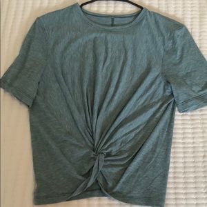 Green Lululemon Tie Crop Shirt